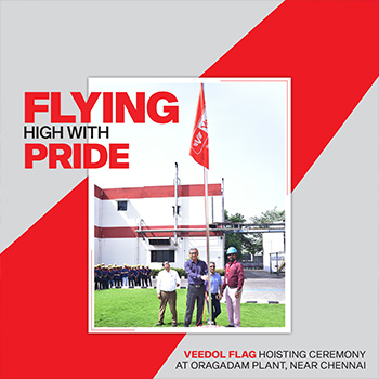 Veedol flag hoisting at our Oragadam Plant, near Chennai